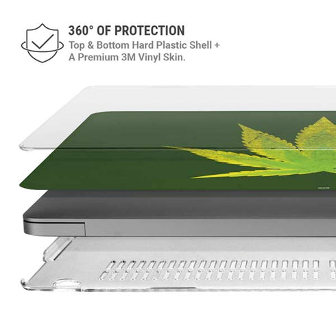 Marijuana Leaf Light Green MacBook Cases